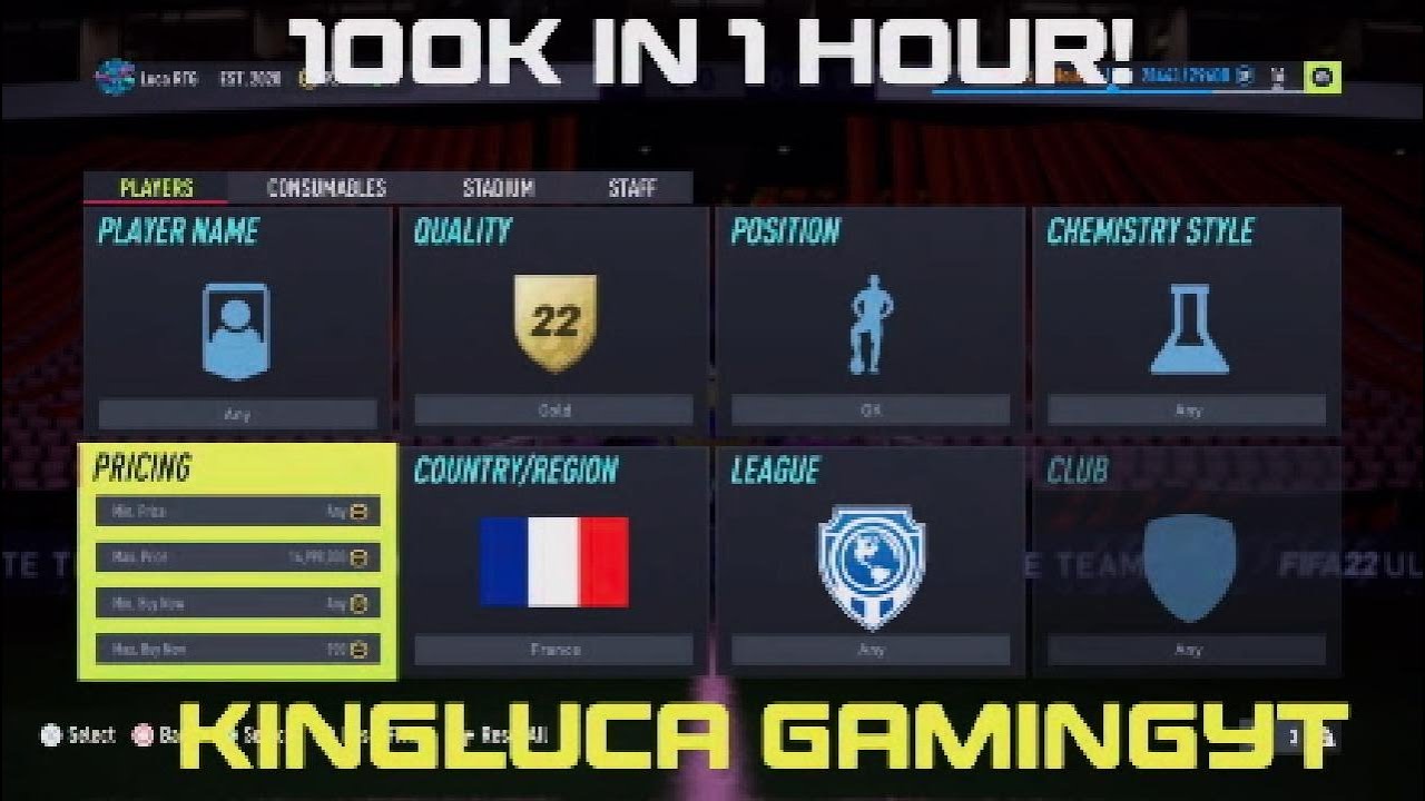 FIFA 22 BEST CHEAP SNIPING FILTER 100K PER 1HOUR!