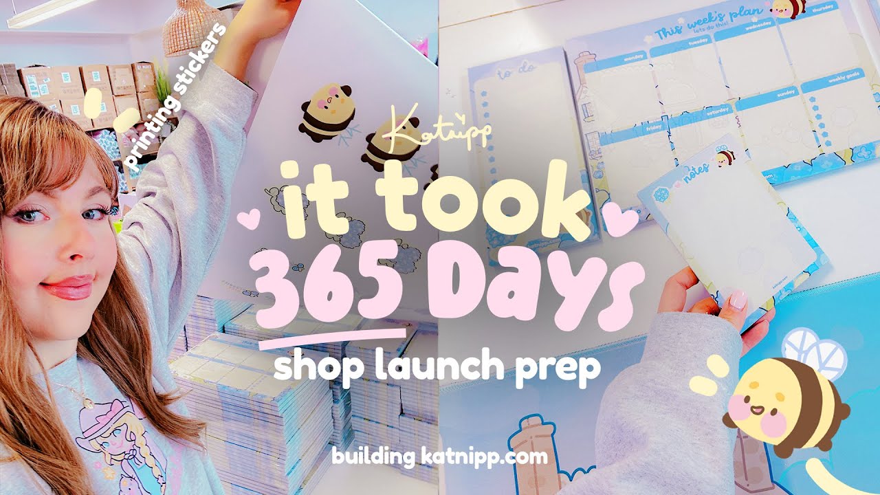 Building My Dream Illustration Business 💕 Studio Vlog & Shop Launch Prep