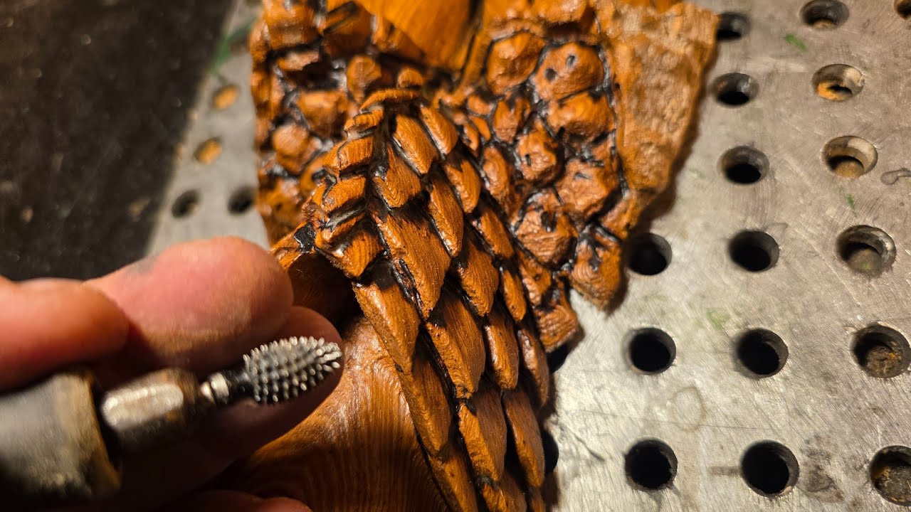 How to wood carve a basic fairy house using a Dremel & Kutzall  carving bits.