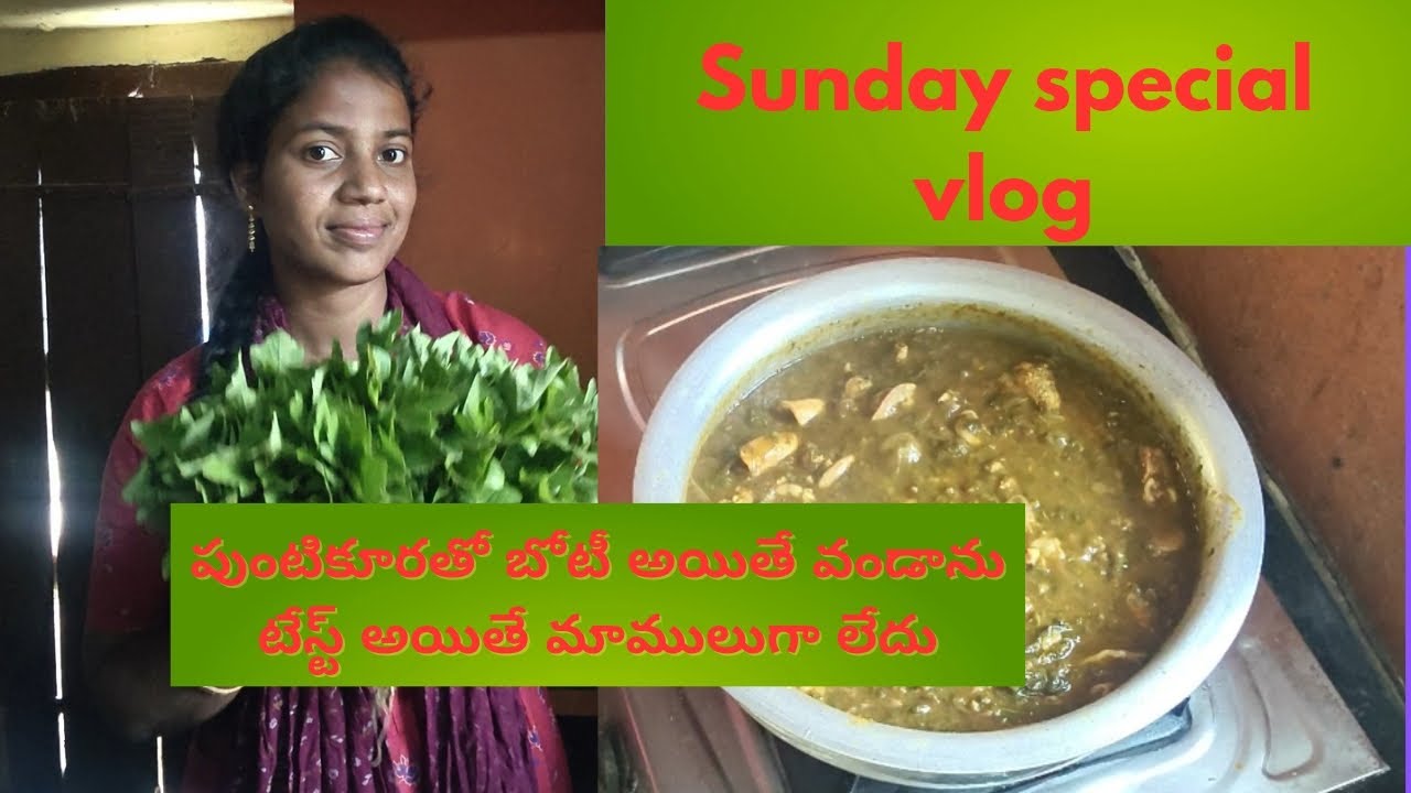Sunday special vlog puntikura boti ayithe vandanu taste ayithe👌👌