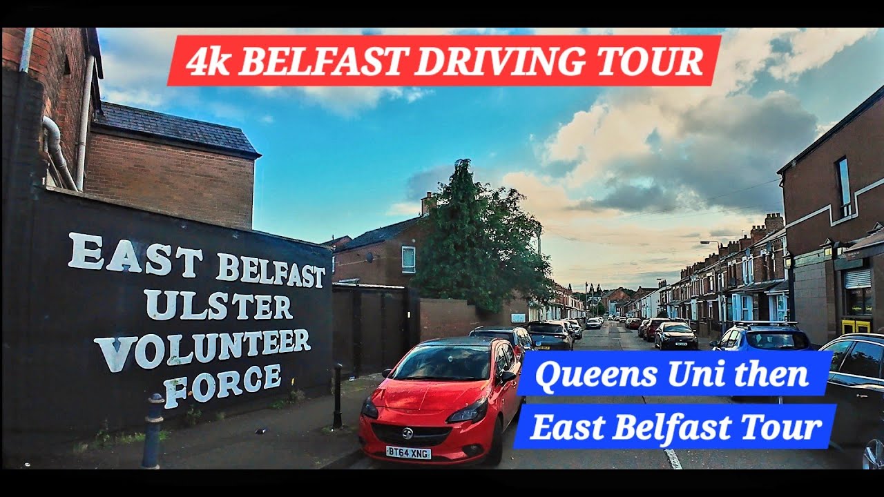 4k BELFAST DRIVE USING DJI OSMO ACTION 4- starting Queens University,then tour around East Belfast