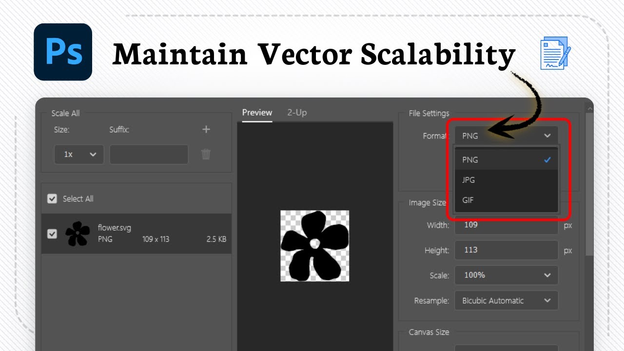 Как экспортировать SVG-файлы в Photoshop (Форматирование выделения)