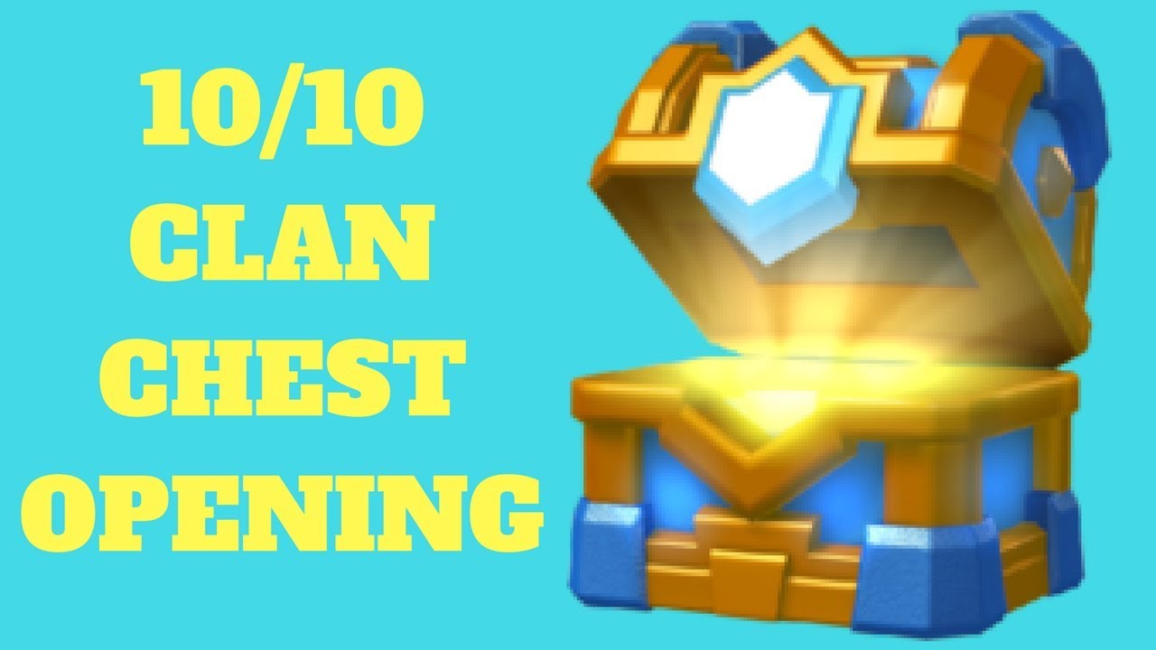 10/10 CLAN CHEST OPENING LEGENDARY?! - Clash Royale Chest Opening