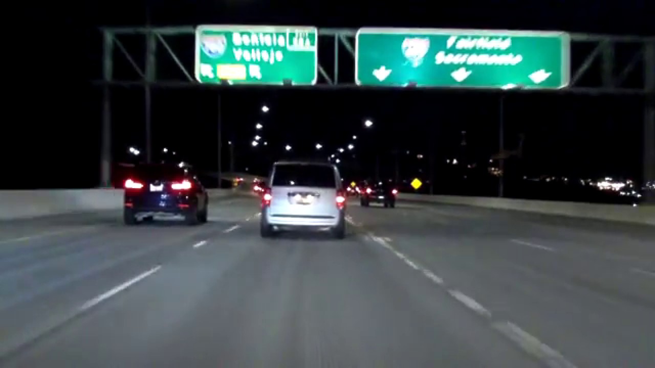 Benicia-Martinez Bridge northbound (Night)