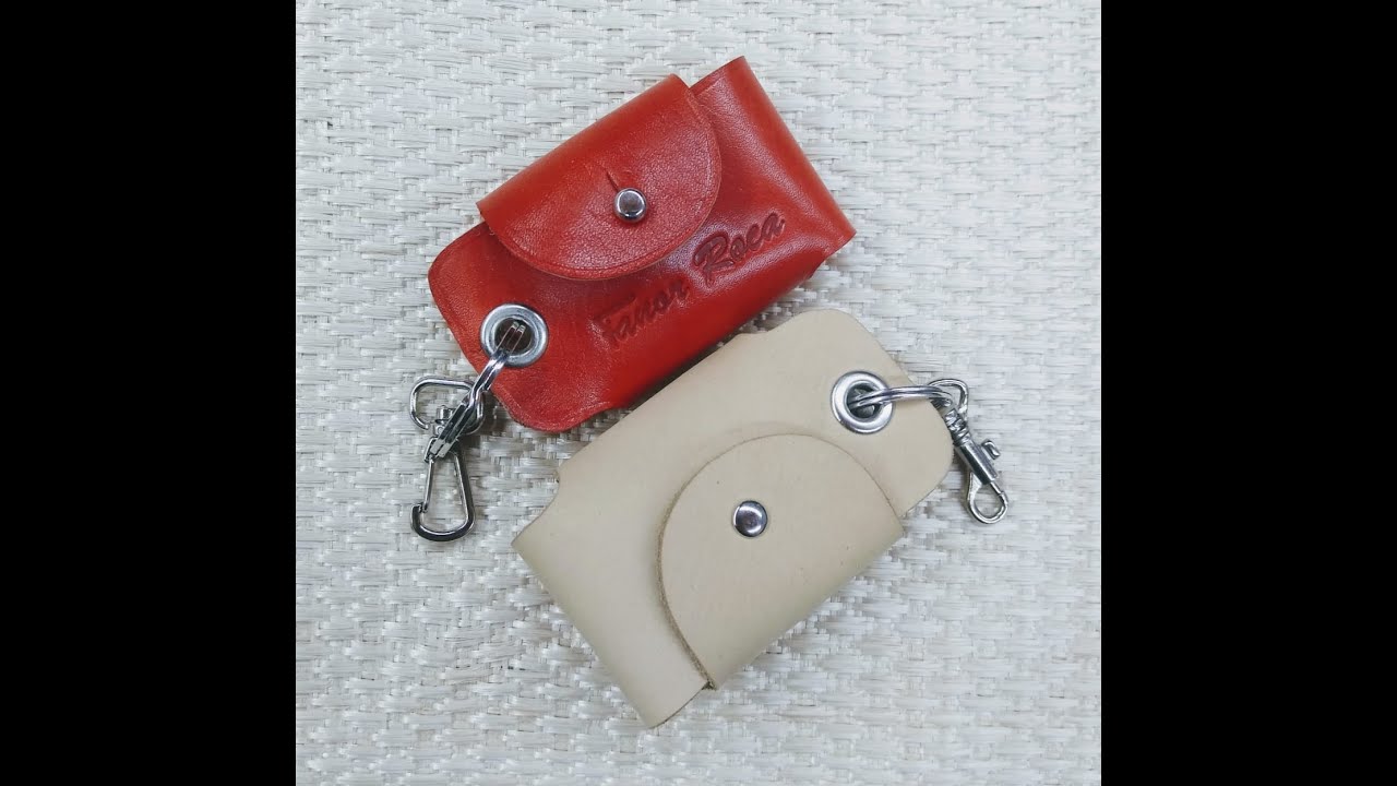 ¿Cómo elaborar un porta llaves o llavero? - Tutorial de marroquineria molde gratis 😁🎊