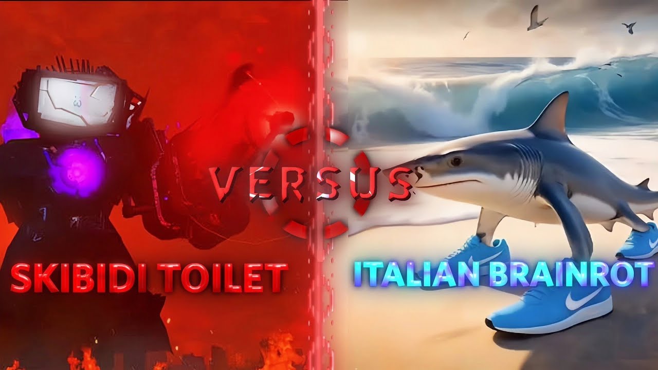 Skibidi toilet versus Italian brainrot