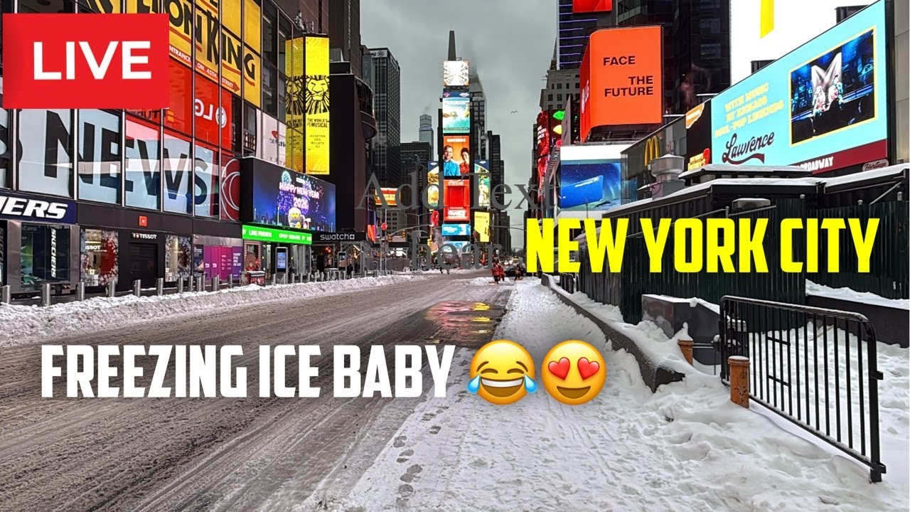 New York City: SnowStorm Aftermath Freeze Ice | Snow Blizzard 2026 Live