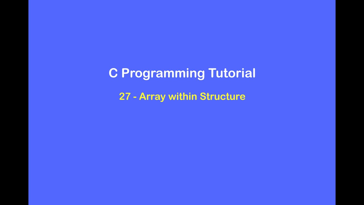 Array within Structure