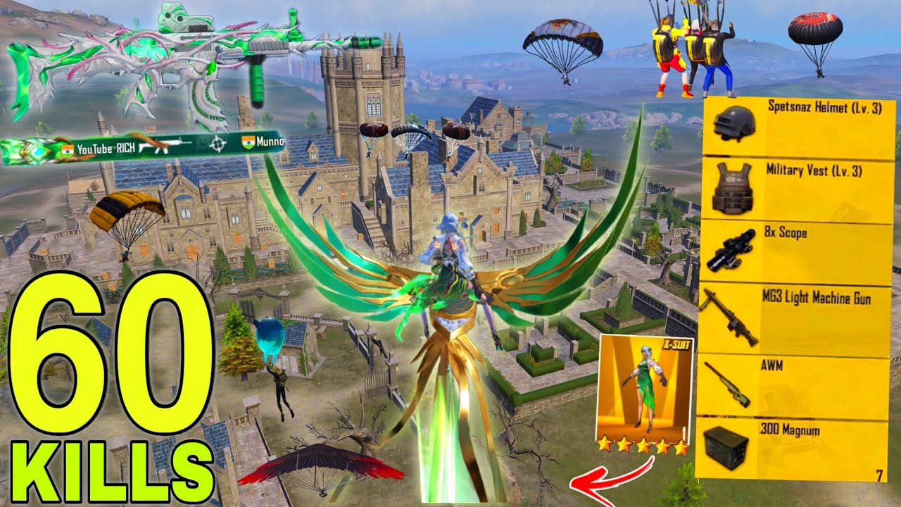 60 KILLS!!😱 IN TWO GAME MY NEW RECORD in NEW MODE🔥Pubg mobile