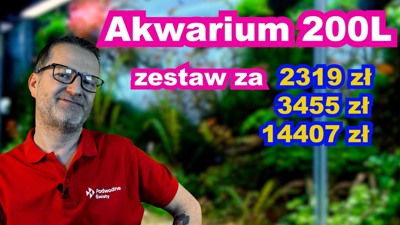 Akwarium 200L. Zestaw za 2319zł, 3455 zł, 14407 zł