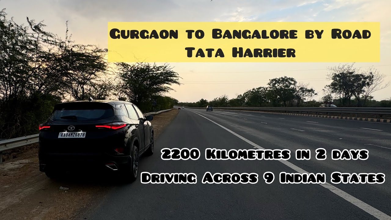 Delhi to Bangalore by Road with Tata Harrier | Travel with pet | 2200 kms in 2 days #gurgaon