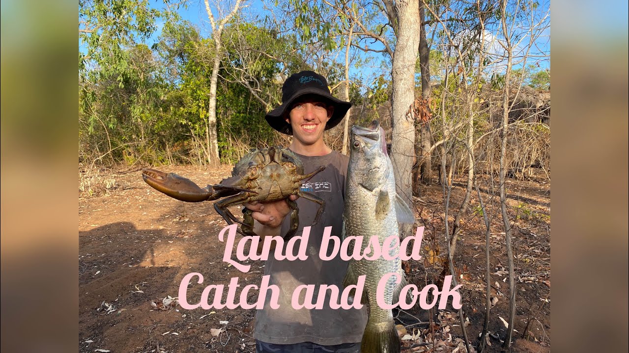 Land based BARRAMUNDI Fishing Northern Territory! Mud Crab and Barra Catch and and Cook!