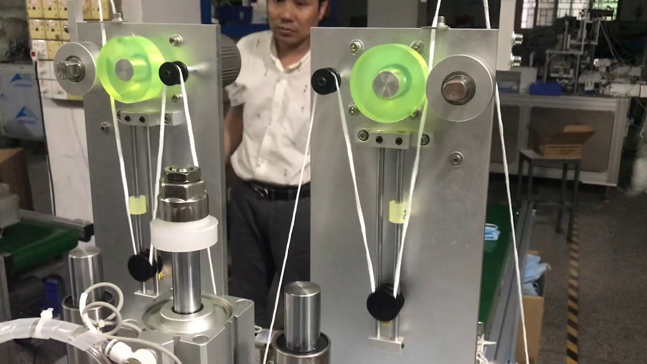 Fully auto 1+2 face mask machine test run