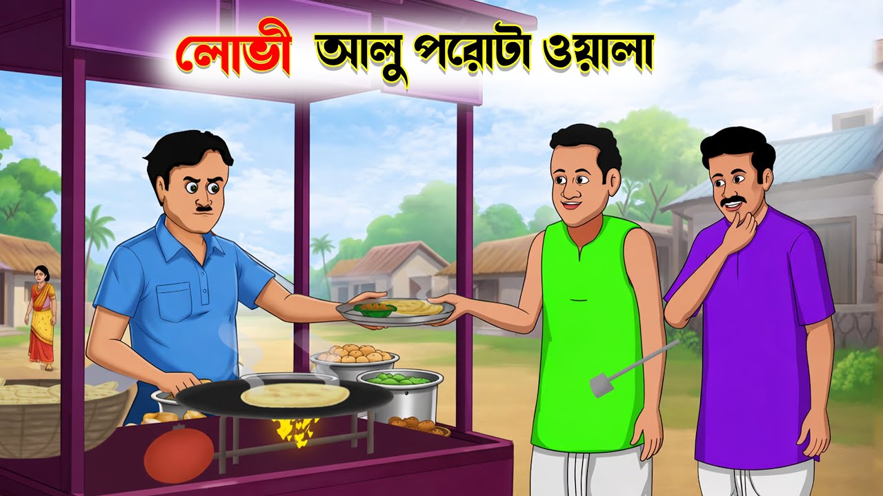 লোভী আলু পরোটা ওয়ালা | lobhi alu porota wala | bangla moral cartoon | bangla cartoon | jadutoon