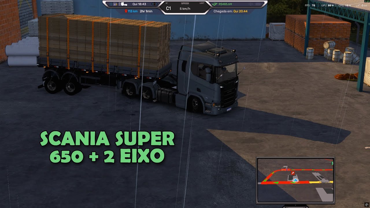 SCANIA SUPER NTG + 2 EIXO CARREGADO DE MADEIRA (22T) | MAPA ELDORADO PRO | ETS2 V1.57