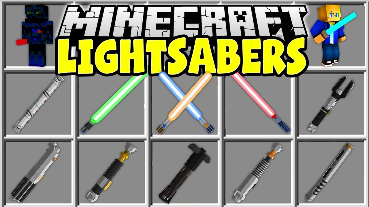 Minecraft LIGHTSABER MOD | СОЗДАЙТЕ СВЕТОВЫЕ МЕЧИ В MINECRAFT И ИСПОЛЬЗУЙТЕ СИЛУ!!