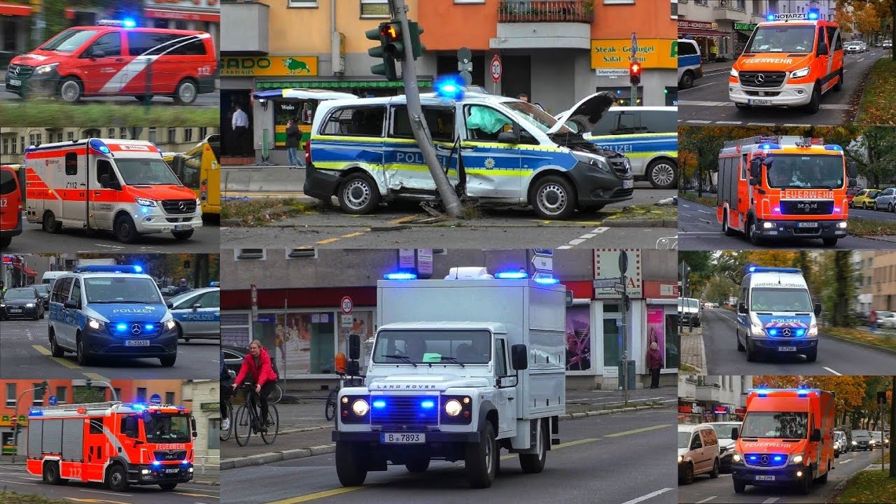 [Schwerer Verkehrsunfall mit FuStW🚨] Einsatzfahrt 》SpezKW-TdScann uvm | Berliner Feuerwehr & Polizei