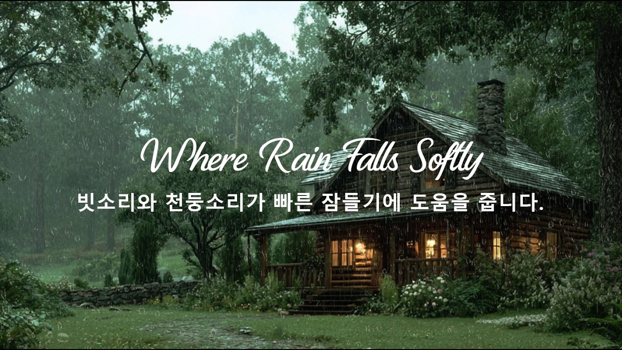 폭우를 맞으면 빨리 잠들 수 있어요 - 24시간 폭우로 불면증 해소하기