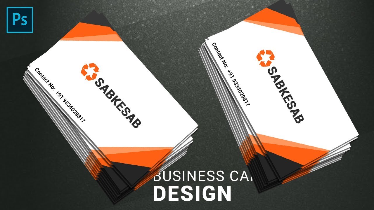 Visiting Card Design in Photoshop in Hindi | How to Make Business Design in Photoshop.