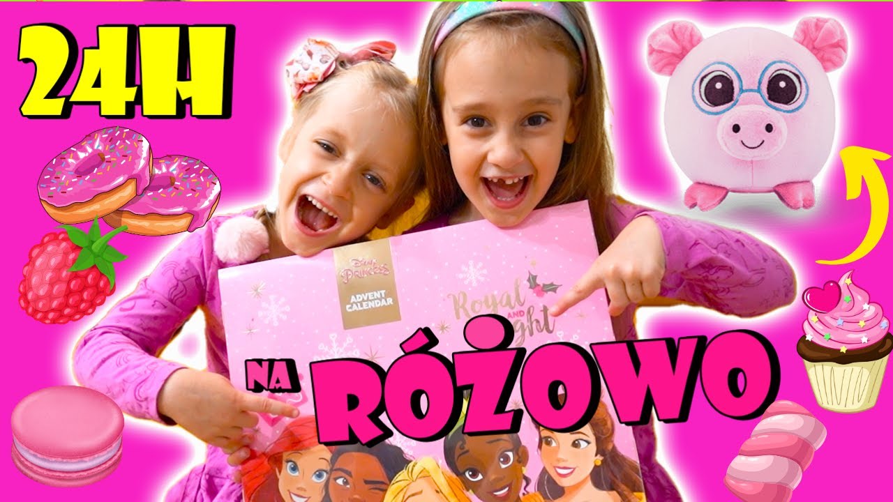 24H  NA RÓŻOWO CHALLENGE ZE SKARBONITĄ 🤩 OTWIERAMY PACZKĘ OD WIDZKI 🤩  NELA I LILA TWINS STORY