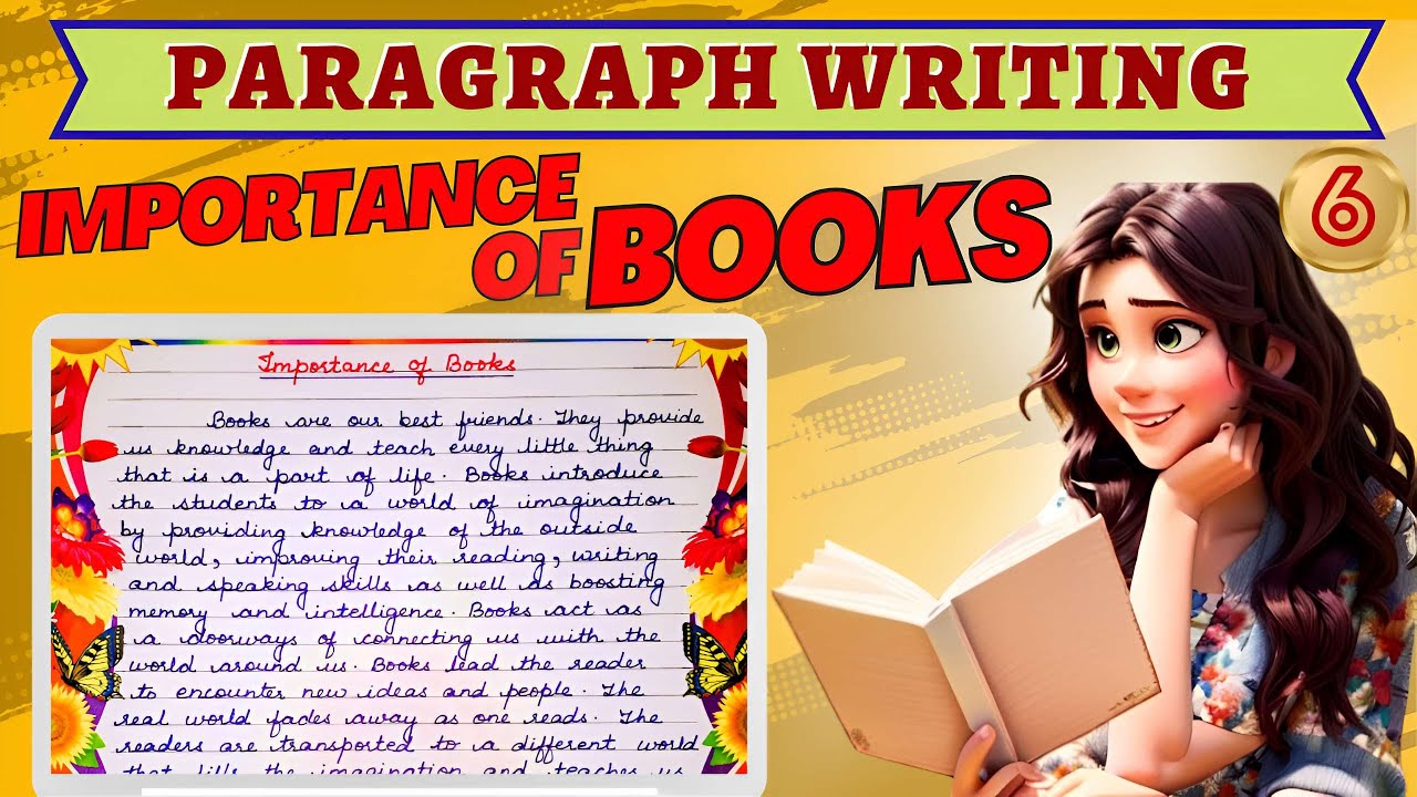 Importance of Books 📚 | Model Paragraph Writing for for Students