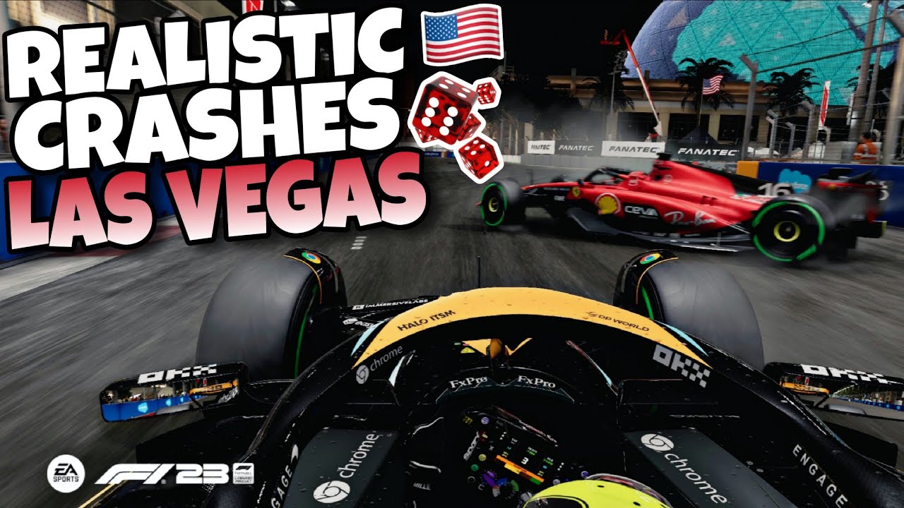 F1 REALISTIC CRASHES LAS VEGAS!