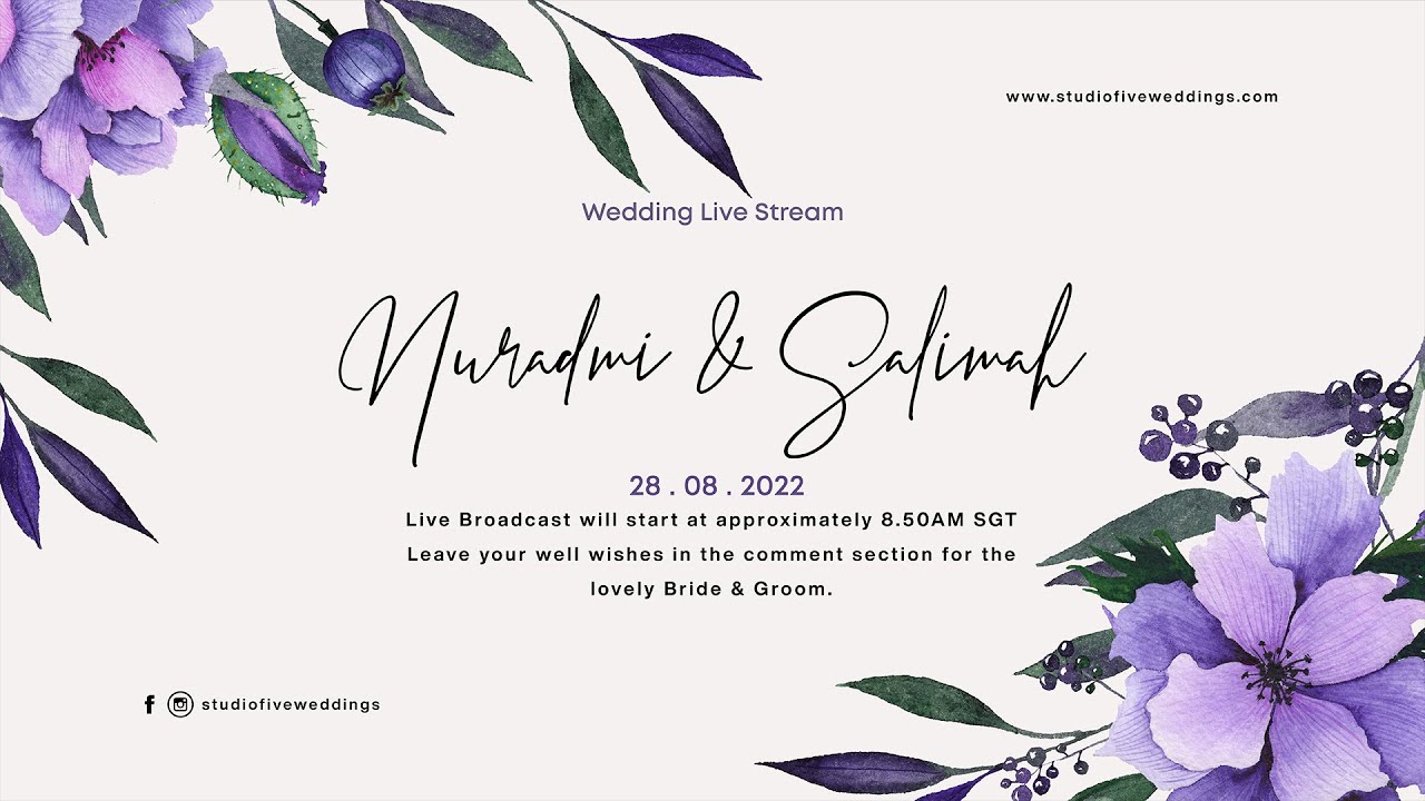 Wedding Livestream Of Nuradmi & Salimah Kemhay, Grand Ballroom @ Orchid Country Club | Ustaz Khair