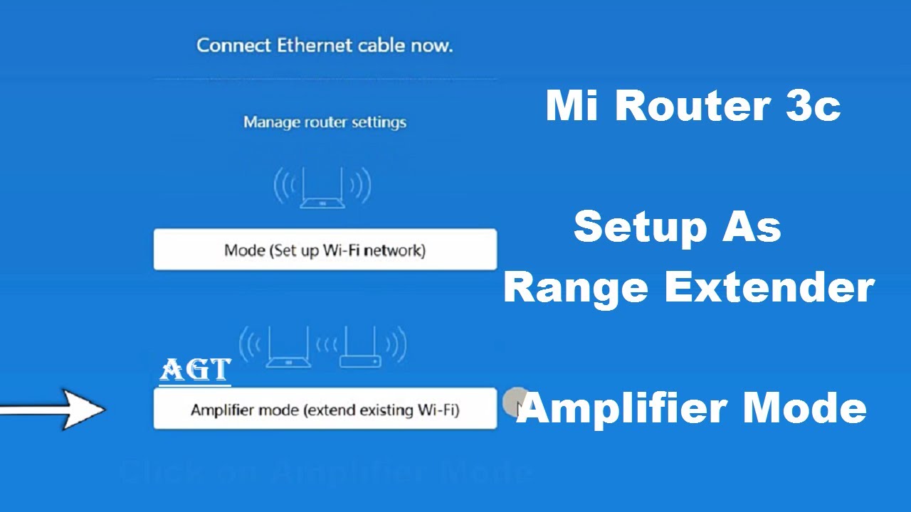 Mi Router 3c Setup as Repeater / Wireless Range Extender (Amplifier mode)