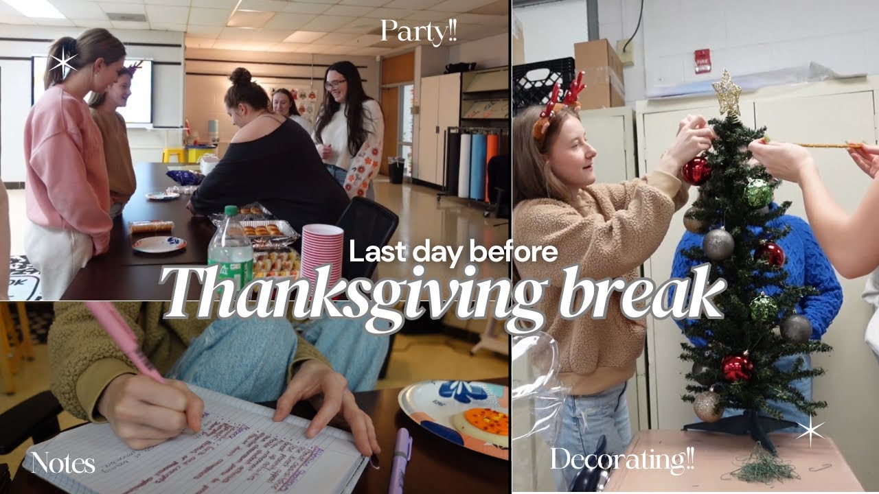 Last day of school before thanksgiving break!! | Vlog 🦃