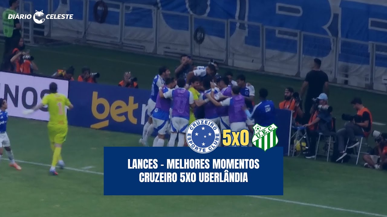 Lances de Cruzeiro 5x0 Uberlândia - Melhores momentos e gols