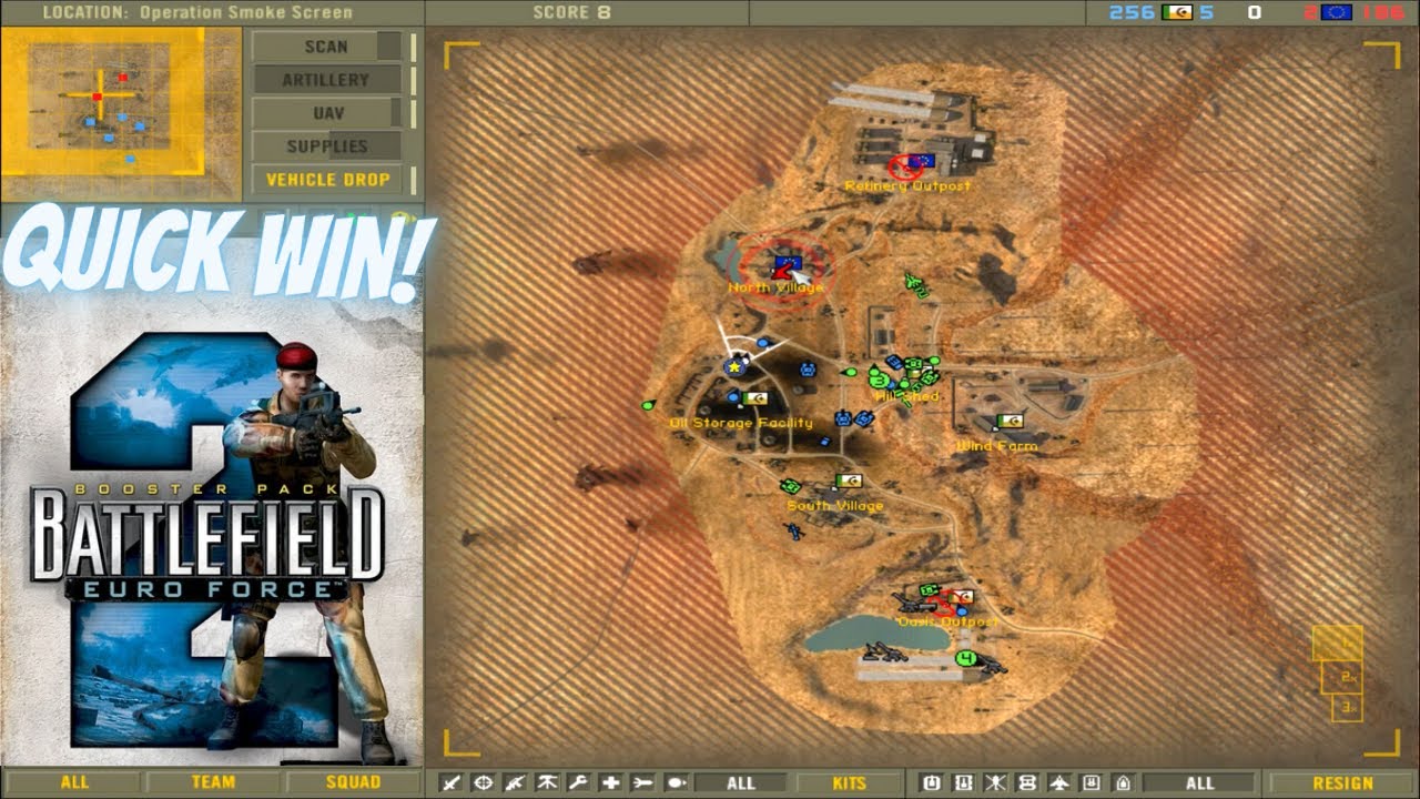 Battlefield 2 enemy team has no chance. Quick win (Commander Gameplay)