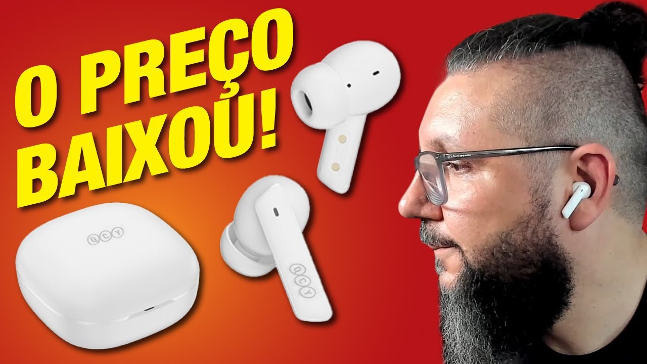 Fone de ouvido bluetooth com ANC - QCY HT05 Melobuds com ótimo preço - Cancelamento de ruído ativo