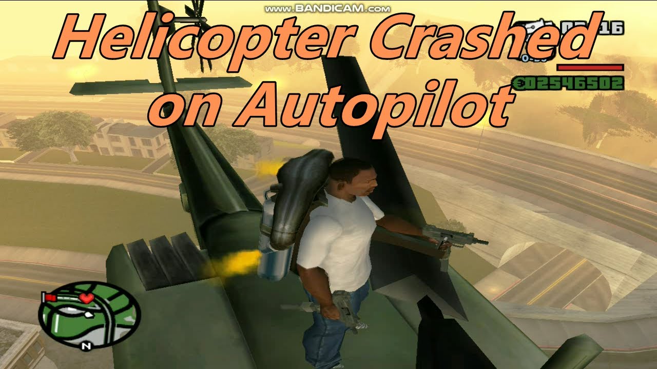 Helicopter Crashed on Autopilot in GTA San Andreas
