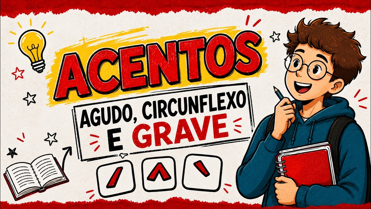 ✅ACENTO GR&Aacute;FICO - acento agudo, acento circunflexo e acento grave - Profa. Aline