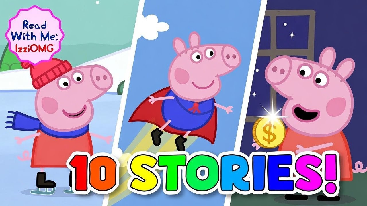 +30min Animated Peppa Pig Read Aloud | 10-Book Collection for Kids