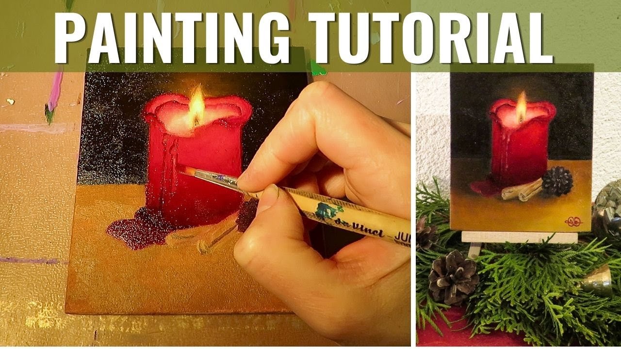How to paint a CANDLE | Realistic Oil Painting Tutorial