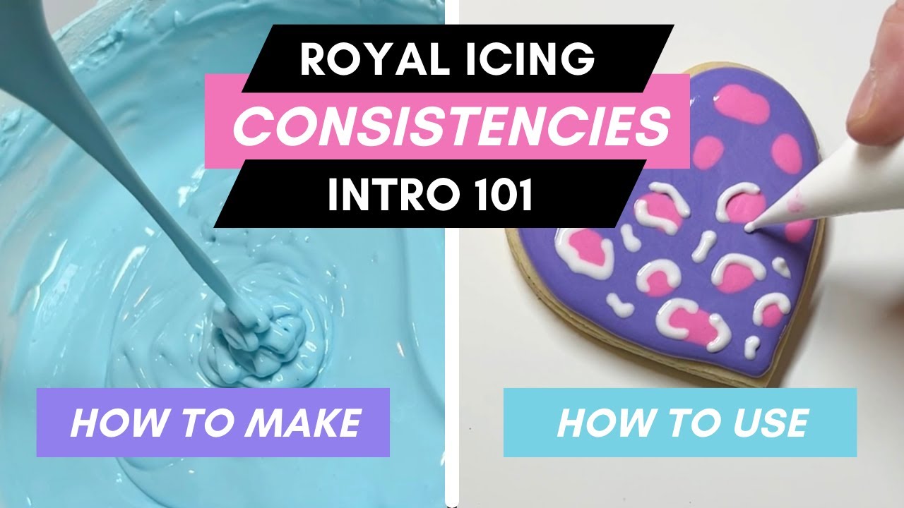 The 5 Main Royal Icing Consistencies: How To Make Them and How To Use Them (the short version!)