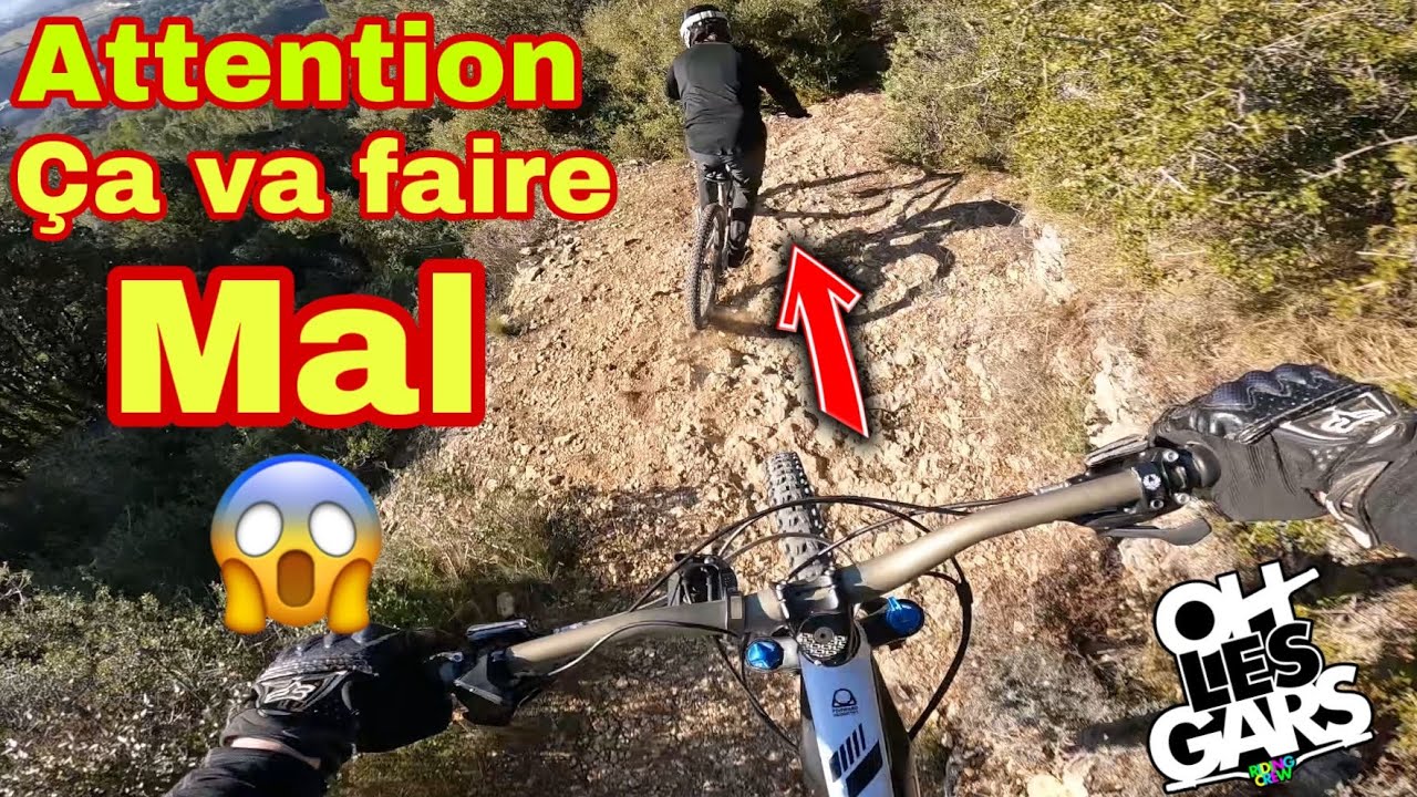 JE LE POUSSE DANS LE RAVIN CRASH dh laudun camp de cesar