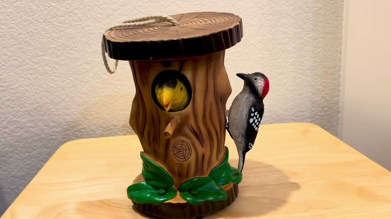 Gemmy Animated Living Garden Woodpecker & Goldfinch Duet (Second Generation)