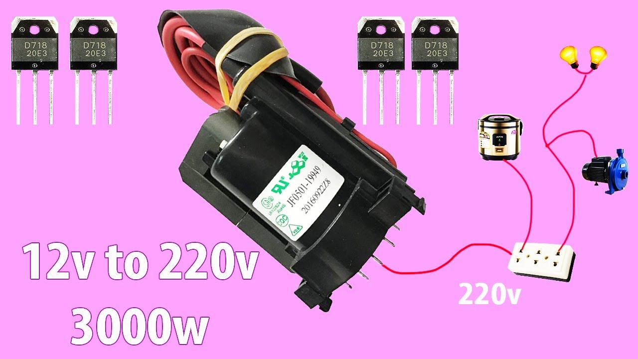 How to make a simple inverter 3000W, d718, creative prodigy #45