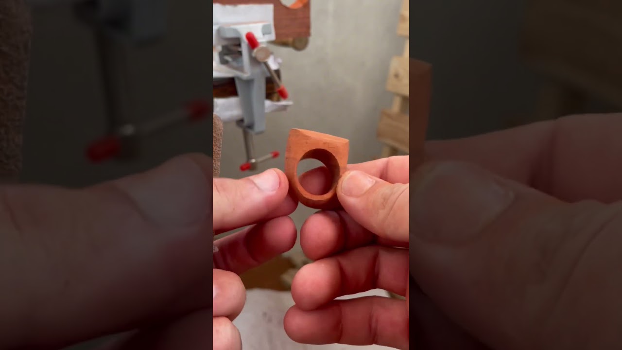 Padauk Wood Ring | DIY #handmadejewelry #diy #woodworking #ring #gold #padauk #redwood