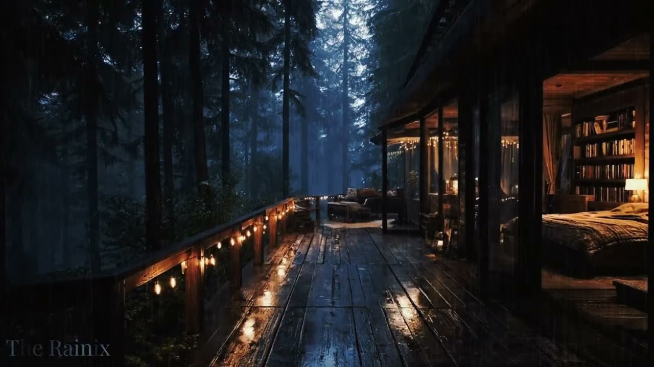 The Best Rain at a Forest Cabin 🌳 | Deep Sleep Rain Sounds | No Music