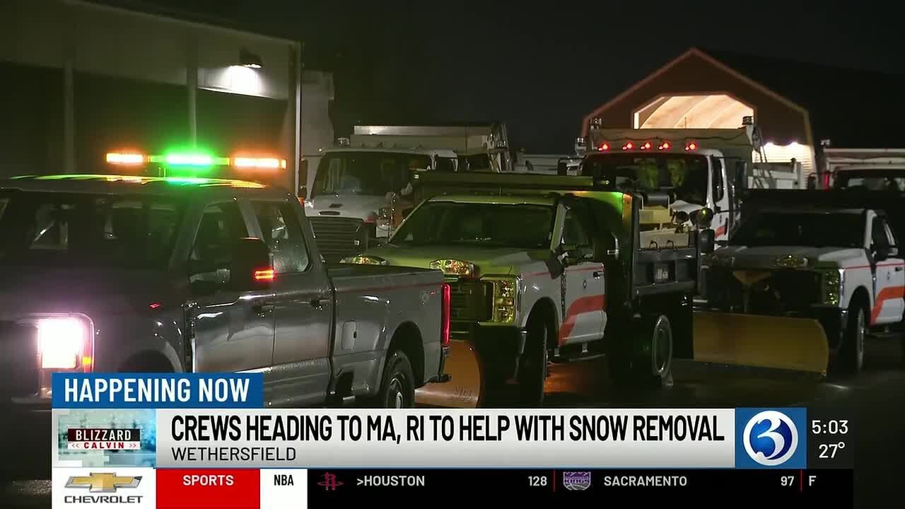 Connecticut DOT sends crews to plow out Rhode Island and Massachusetts