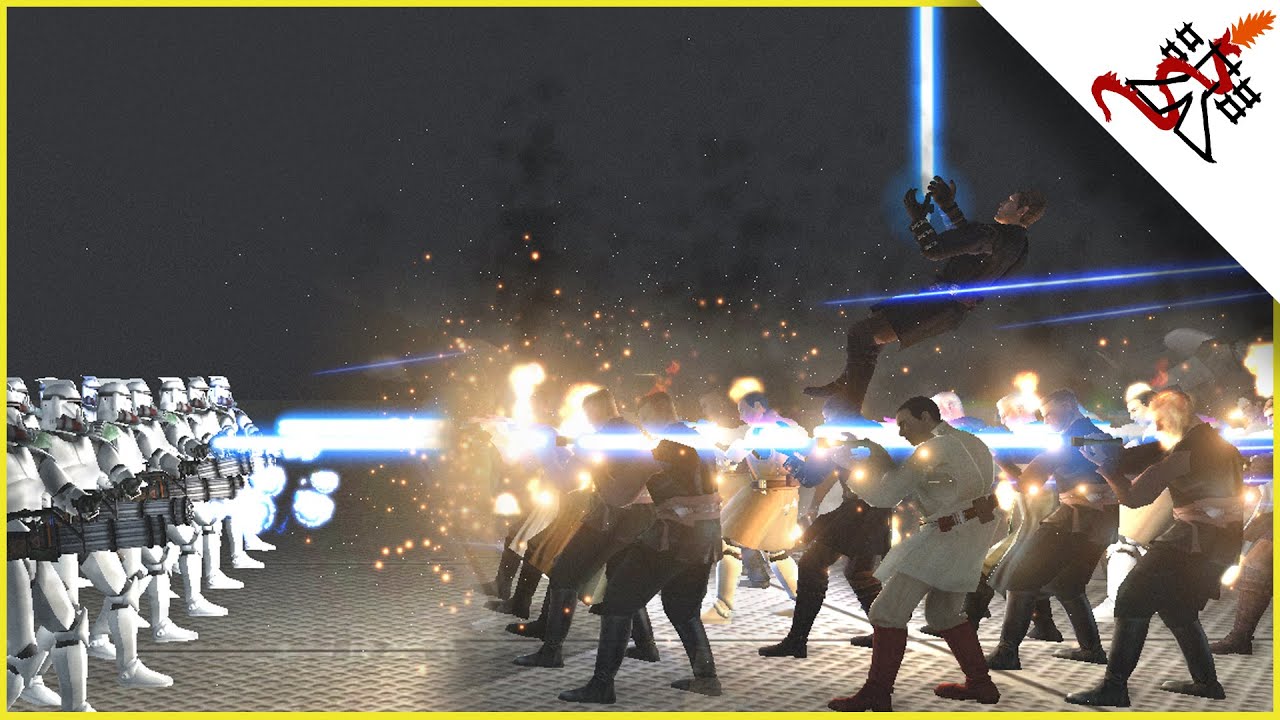 MACHINE GUN CLONES vs JEDI - Star Wars: Galaxy at War MOD