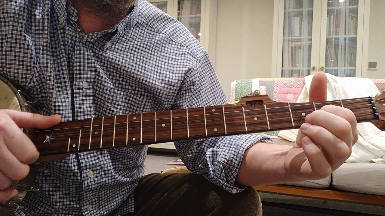 Old Joe Clark. Sawmill tuning. Clawhammer banjo tutorial.