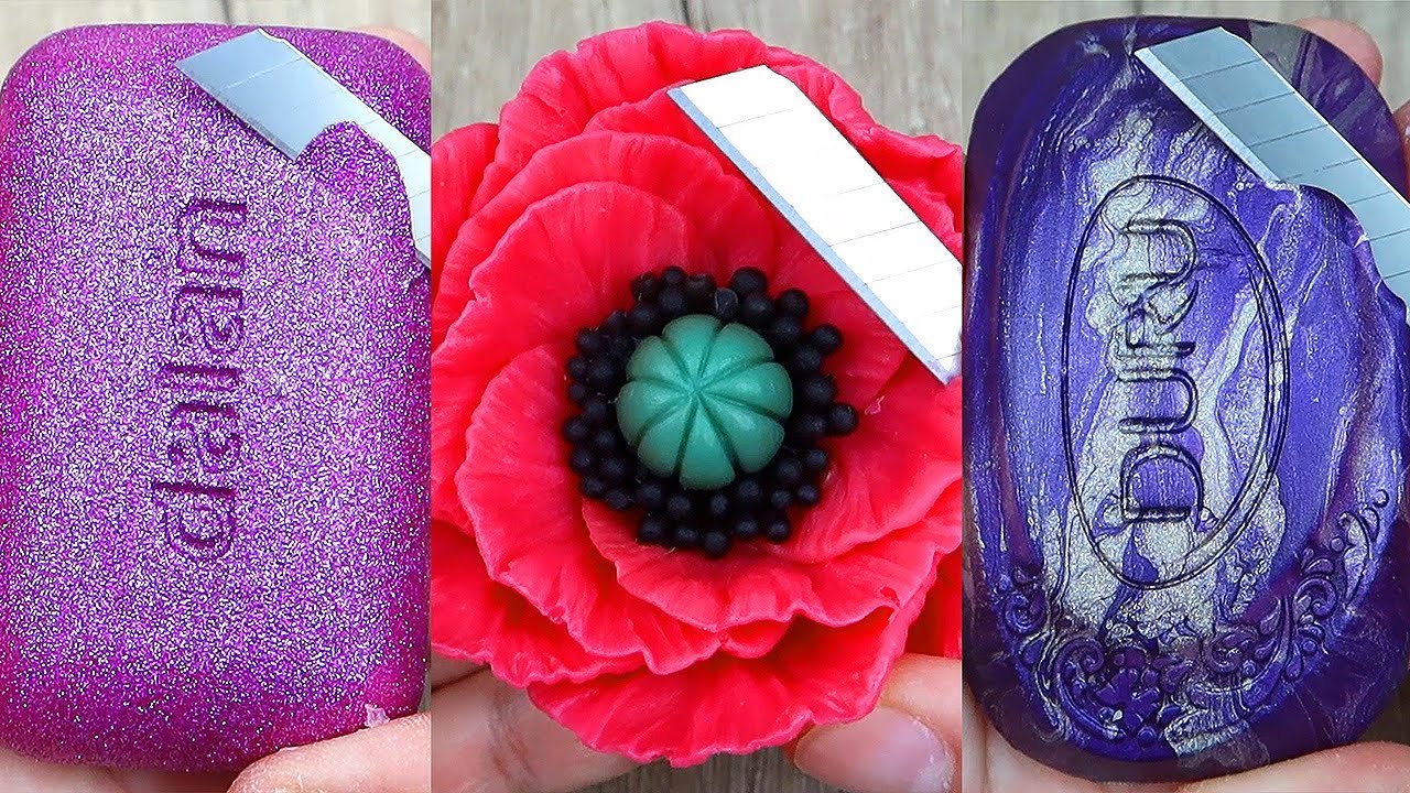 Relaxing Soap Carving ASMR. Satisfying Soap Cutting. Jabón Relajante Tallado. Corte de jabón-LIVE-12
