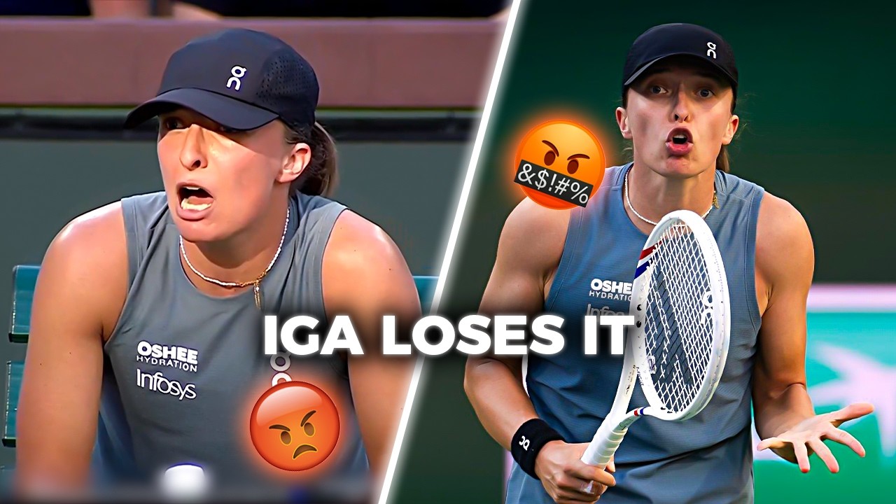 Frustrated Iga Swiatek Yells Toward Her Box vs Svitolina at Indian Wells