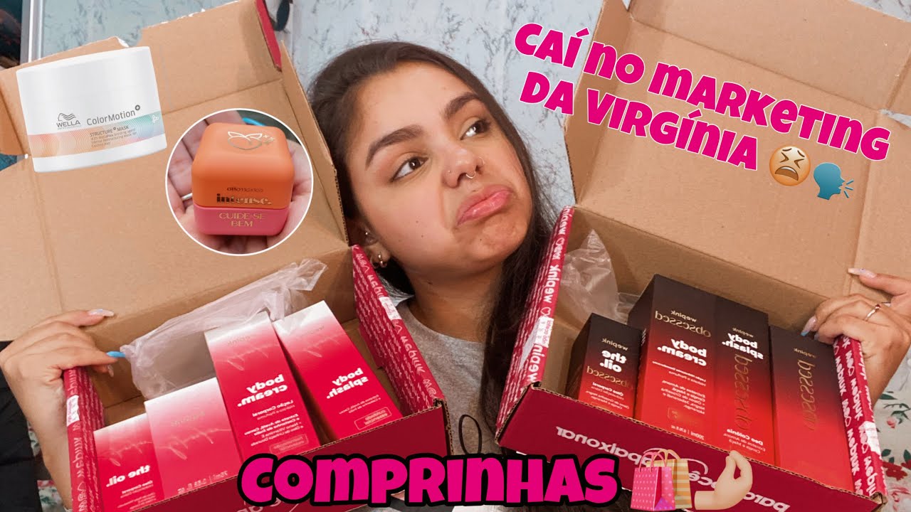 COMPRINHAS🛍️✨- ca&iacute; no marketing da Virg&iacute;nia #wepink #virginia #comprinhas #explorar