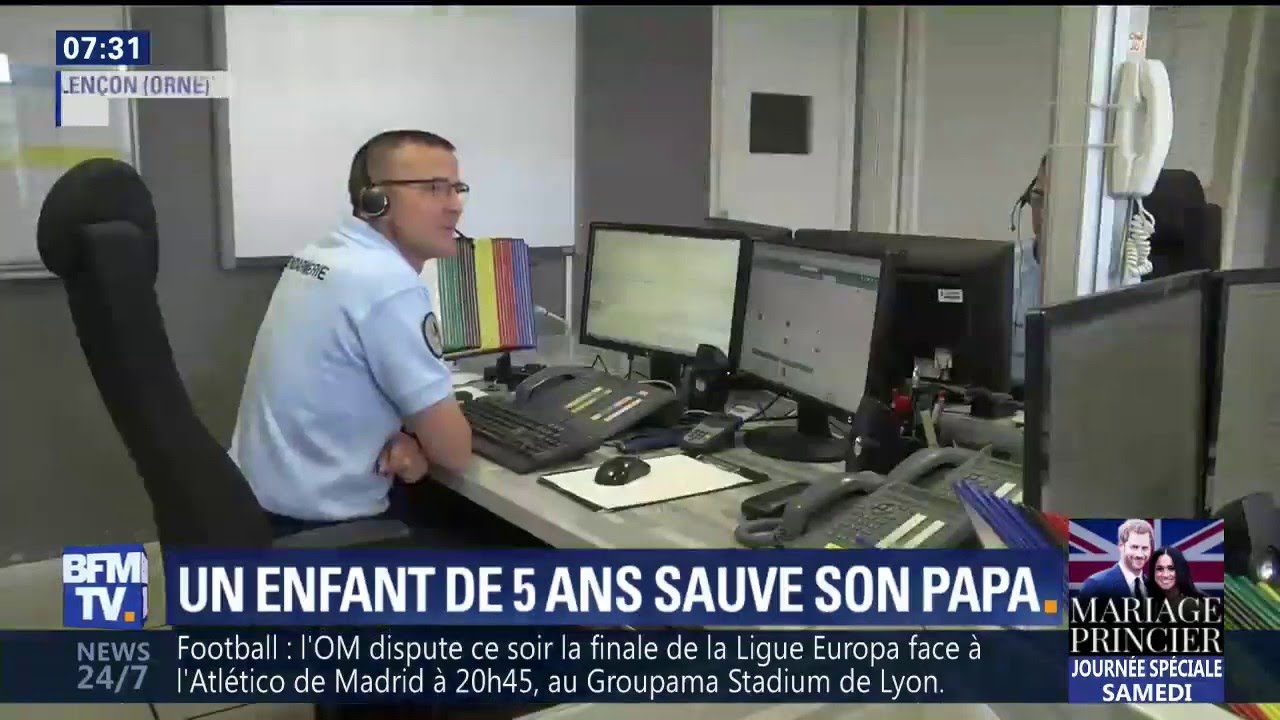 &Acirc;g&eacute; de 5 ans, il appelle le 17 et permet de sauver son p&egrave;re