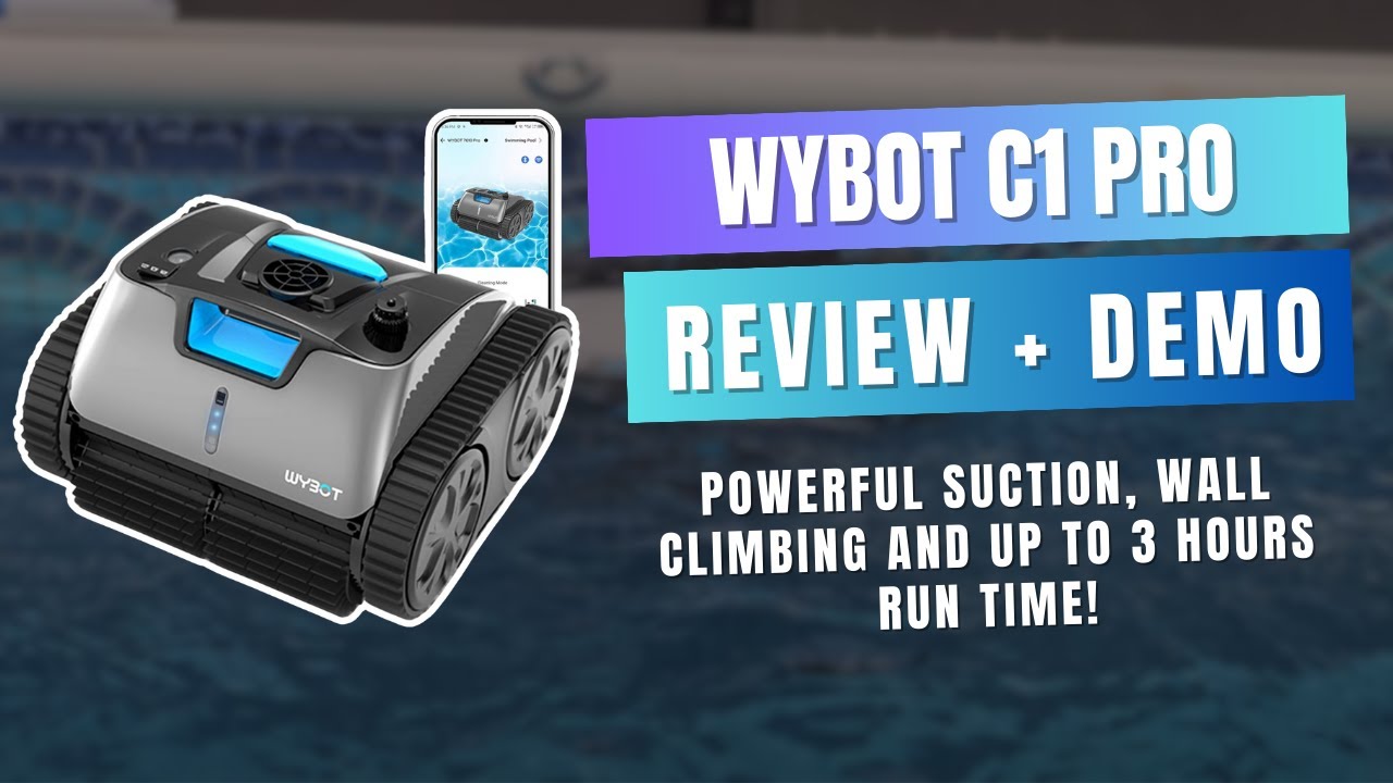 Обзор и полная демонстрация очистителя бассейна WYBOT C1 Pro